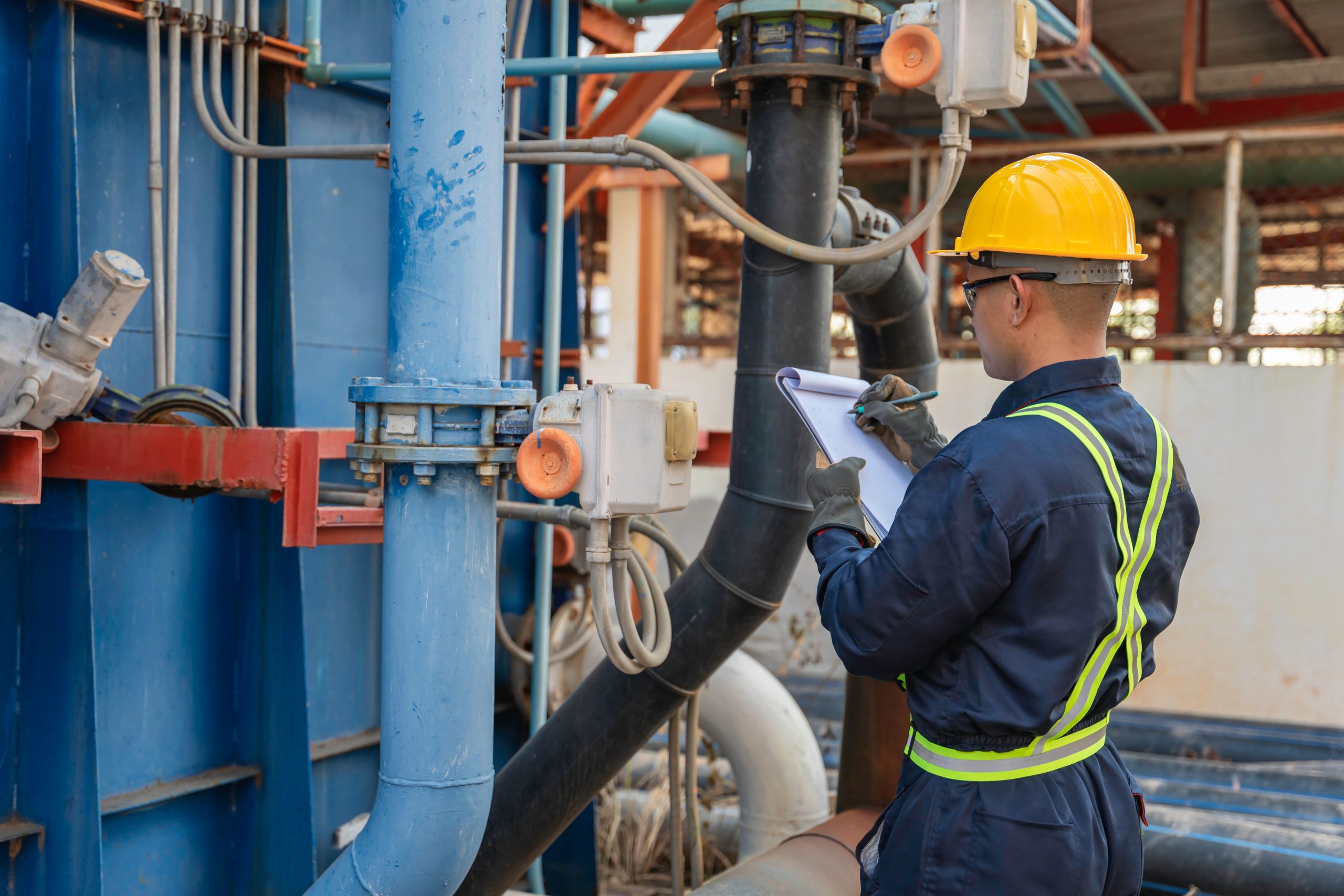 HSE professional conducting a safety inspection